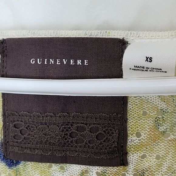 Guinevere Linen Cotton Floral Oversized Top Size XS - Picture 8 of 9